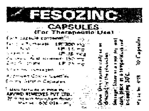Fesozinc Device mark 580002 Trademark