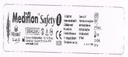 Mediflon Safety 1 (with Label) Device mark 1603958 Trademark