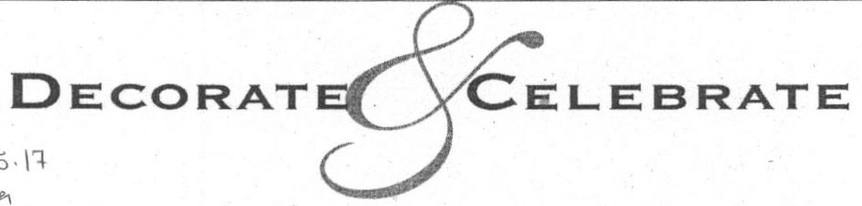 Decorate & Celebrate (label) Device mark 1633958 Trademark