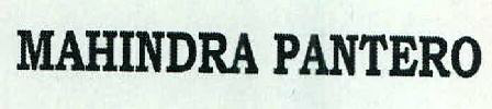 Mahindra Pantero Device mark 2401257 Trademark
