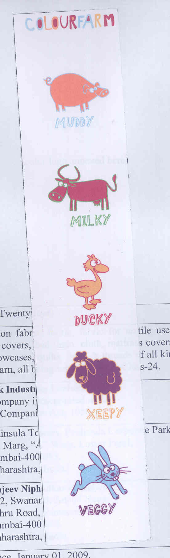 Colour Farm (label) Device mark 1773797 Trademark