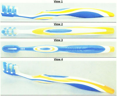 Three Dimensional Distinctive Tooth Brush Device Device mark 1859864 Trademark