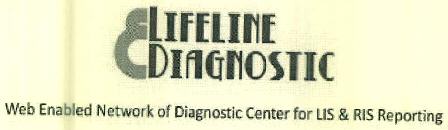 Lifeline Diagnostic Web Enabled Network Of Diagnostic Center For Lis & Ris Reporting Device mark 2969369 Trademark