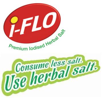 I-flo Premium Iodised Herbal Salt Consume Less Salt. Use Herbal Salt. Device mark 2542654 Trademark
