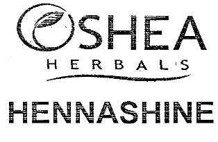 Oshea Herbals Hennashine (label) Device mark 2191772 Trademark