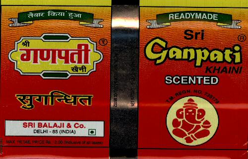 Sri Ganpati Khaini With Label Device mark 1413836 Trademark