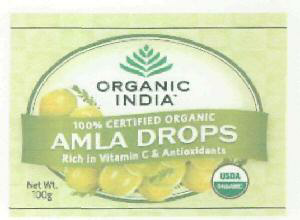 Organic India Amla Dropps (label) Device mark 2805991 Trademark