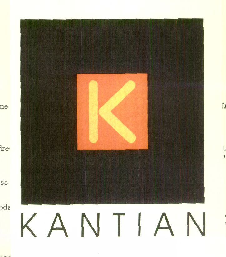 K Kantian (label) Device mark 1451895 Trademark