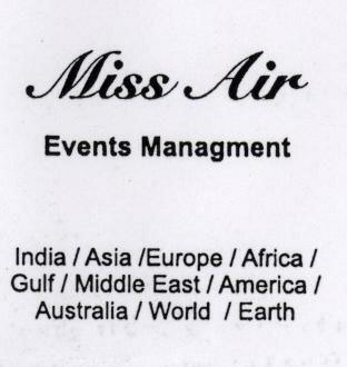 Miss Air (label) Device mark 1550490 Trademark