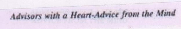 Advisors With A Heart-advice From The Mind (label) Device mark 1687157 Trademark