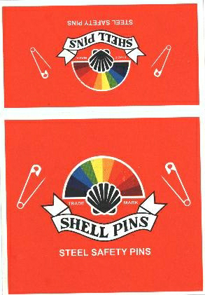 Shell Pins Steel Safety Pins Device mark 2151364 Trademark