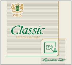 Wills Classic Refreshing Taste Blue Leaf Device mark 2995338 Trademark