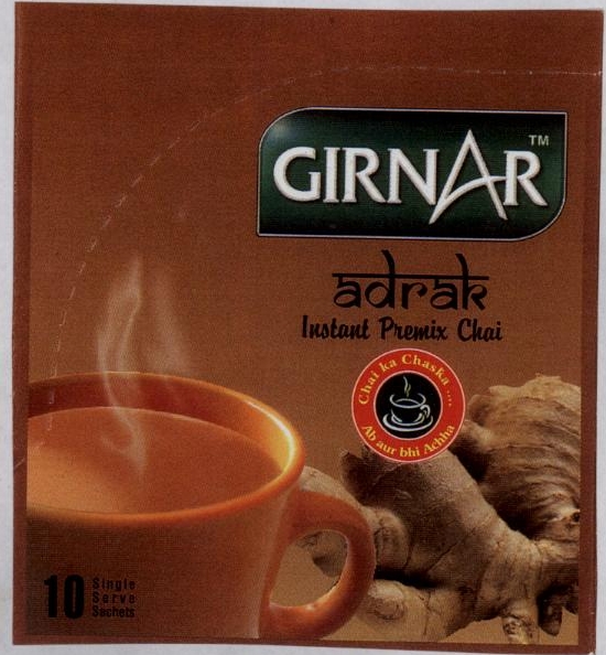 Girnar Adrak Instant Premix Chai (label) Device mark 1538650 Trademark