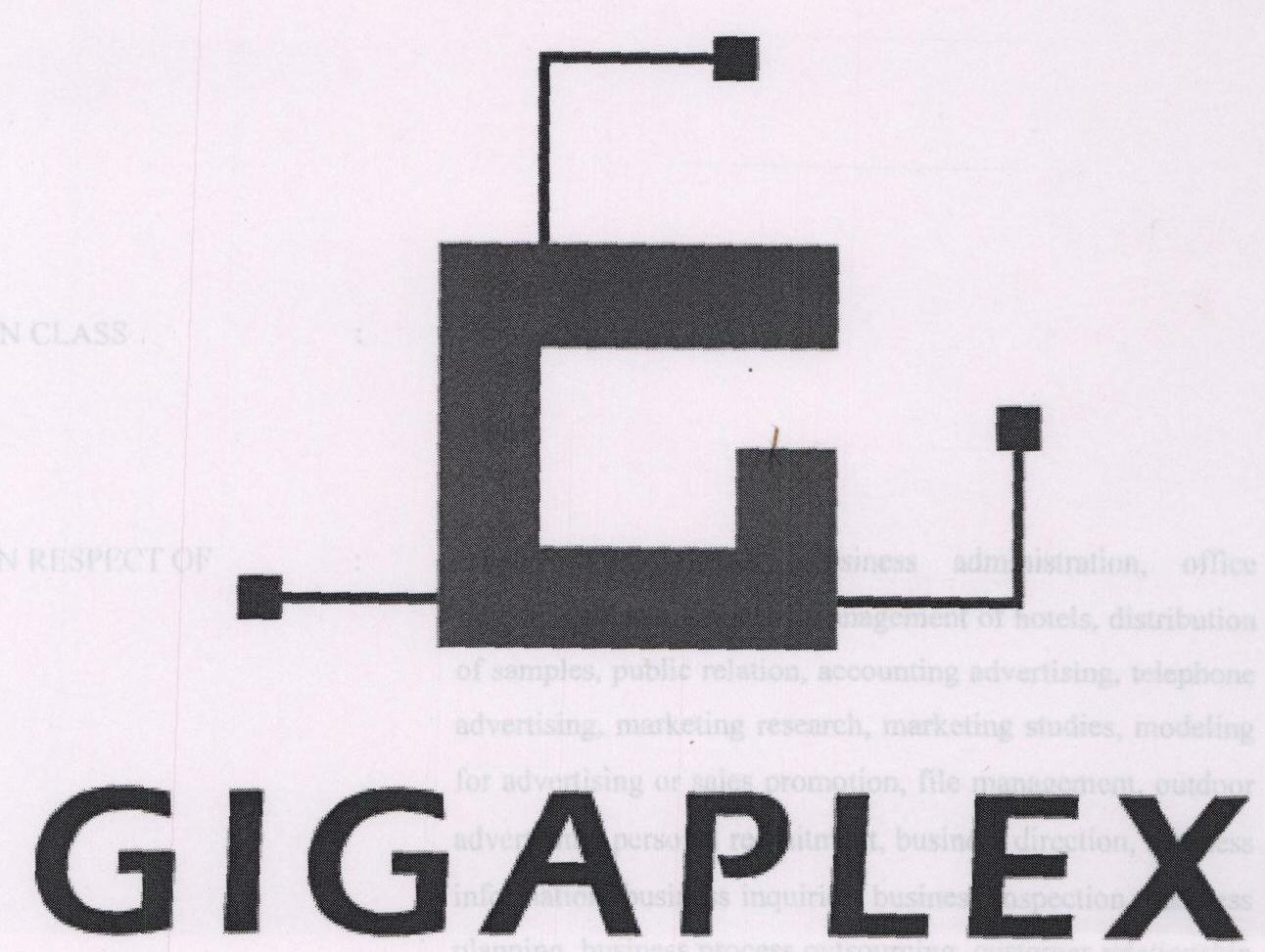 G Gigaplex (logo) Device mark 1508754 Trademark