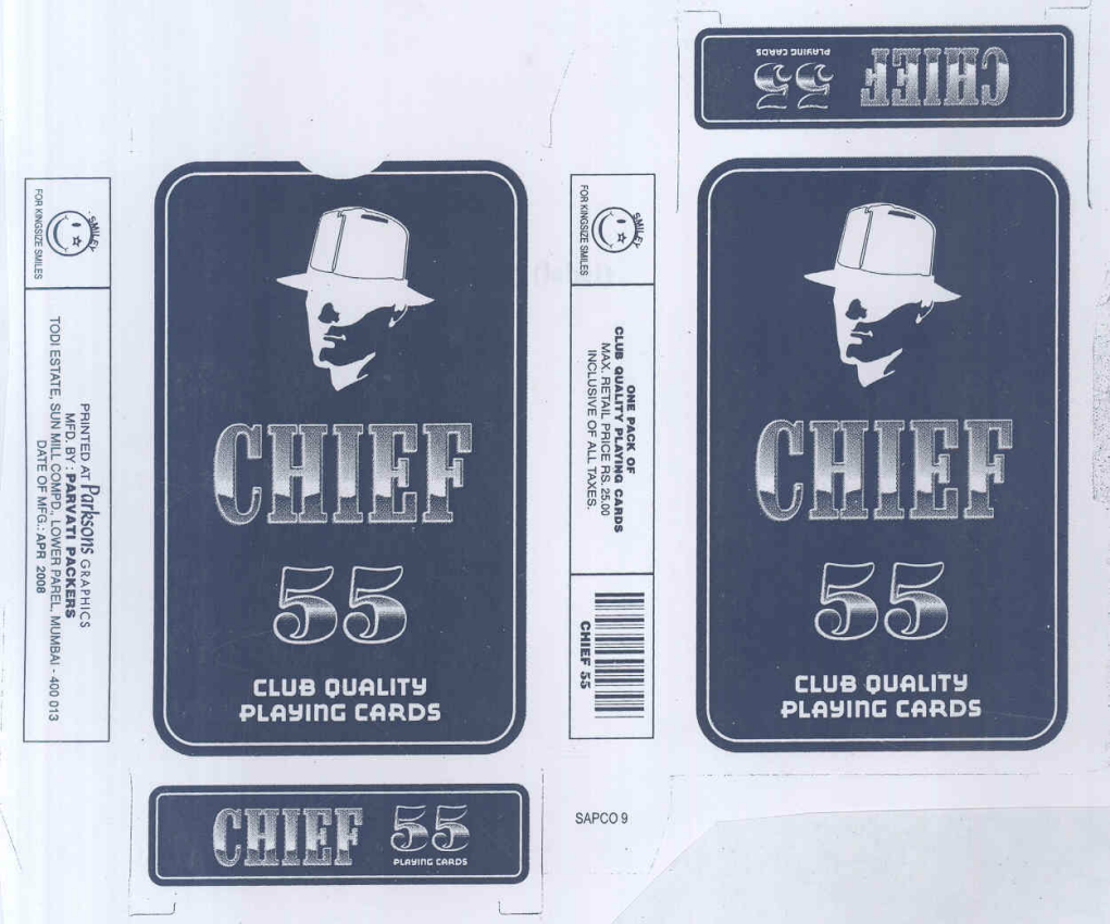 Chief 55 (label) Device mark 1688024 Trademark