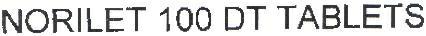 Norilet 100 Dt Tables Device mark 1035379 Trademark