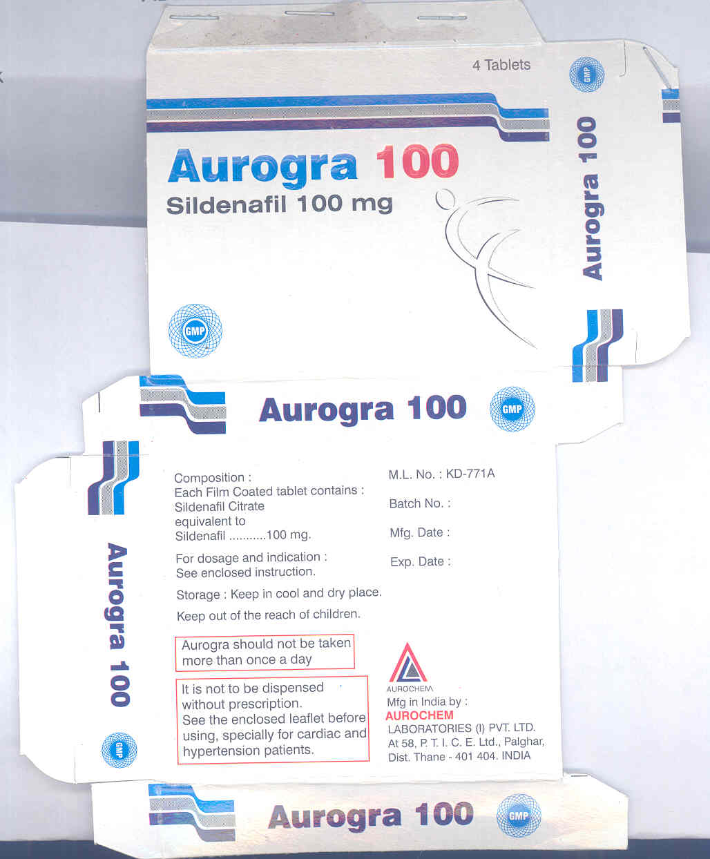 Aurogra 100 (label) Device mark 1768310 Trademark