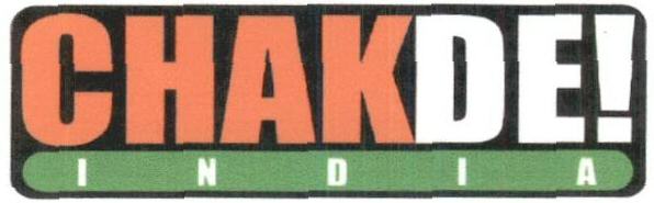 Chakde ! I N D I A (label) Device mark 1644103 Trademark