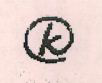 K (label) Device mark 1787713 Trademark