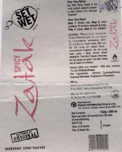 Spicy Zatak Device mark 1453257 Trademark