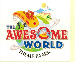The Awesome World Theme Paark With Device Of Globe And Human Caricature Device mark 2581152 Trademark