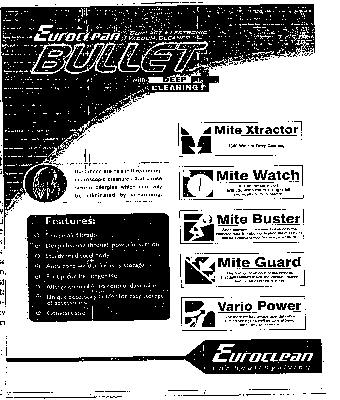 Euroclean Bullet (label) Device mark 1310183 Trademark