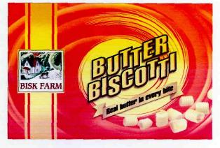 Butter Biscotti, Bisk Farm (device) Device mark 2785095 Trademark