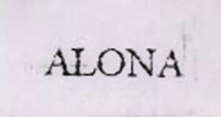 Alona Device mark 1037099 Trademark