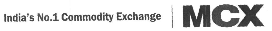 Indias No.1 Commodity Enchange Mcx (label) Device mark 1610141 Trademark