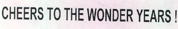 Cheers To The Wonder Years ! Device mark 2337336 Trademark
