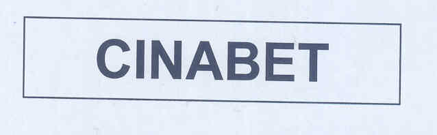 Cinabet (label) Device mark 1772465 Trademark