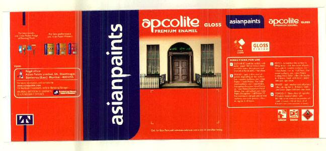 Asianpaints Apcolite Premium Enamel Device mark 2879941 Trademark
