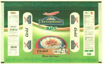 Gold Aeroplane Rice (device) Device mark 2623652 Trademark