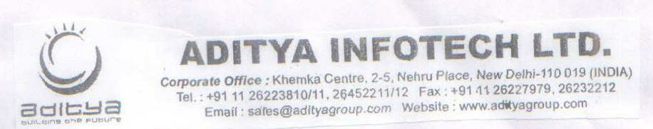 Adittya Infotech Ltd (logo) Device mark 1590675 Trademark