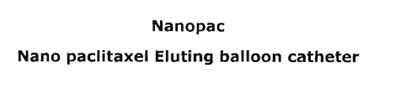 Nanopac Nano Paclitaxel Eluting Balloon Catheter Device mark 1848311 Trademark