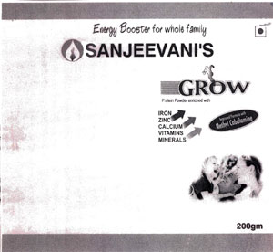 Sanjeejani's Grow (device Of A Face Of Man,lady And Baby And Lable) Device mark 1413387 Trademark