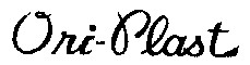 Ori-plast (label) Device mark 1511003 Trademark