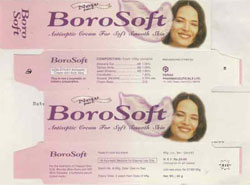 Borosoft Antiseptic Cream For Soft Smooth Skin Device mark 971266 Trademark