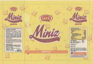 Jaya Miniz Jeera (label) Device mark 2201278 Trademark
