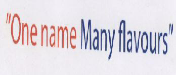 "one Name Many Flavours" Device mark 1503406 Trademark