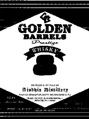 Golden Barrels Prestinge Whisky (label) Device mark 643420 Trademark