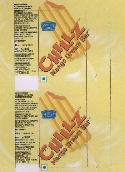 Chillz, With Ice Cream Device Device mark 1345691 Trademark