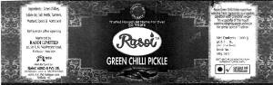 Rasoi (label) Device mark 1675654 Trademark