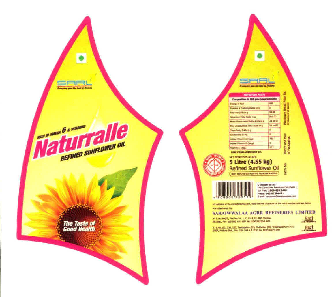Naturralle Refined Sunflower Oil Device mark 2685079 Trademark