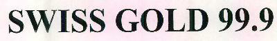 Swiss Gold 99.9 Device mark 2498414 Trademark