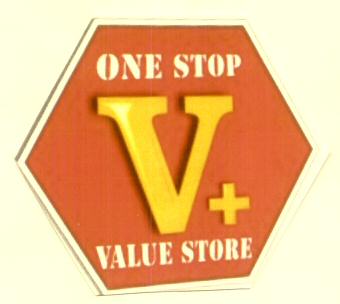 One Stop V + Value Store (label) Device mark 1627977 Trademark