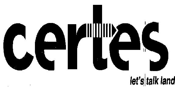 Certes Let's Talk Land (device) Device mark 2253544 Trademark