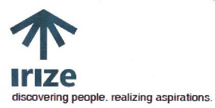 Irize Discovering People- Realizing Aspirations. Device mark 2118294 Trademark