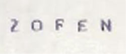 Zofen. Device mark 992085 Trademark