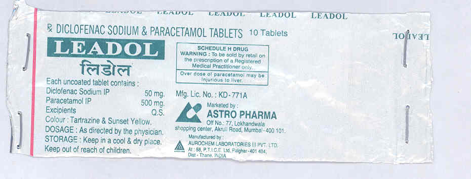 Leadol (label) Device mark 1768306 Trademark